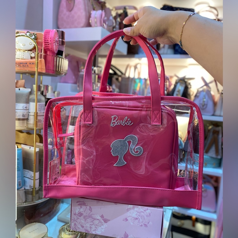 New Barbie Pink Transparent Tote Bag - Miniso